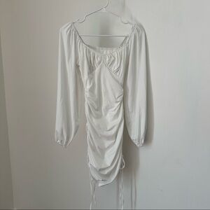 white length adjustable dress